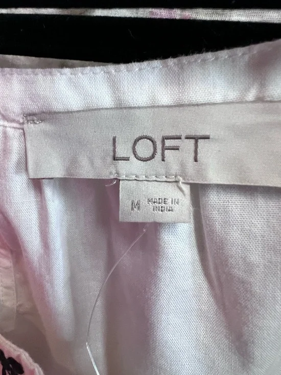 LOFT Black and White Embroidered Pinafore-Style Top, M - Picture 11 of 11